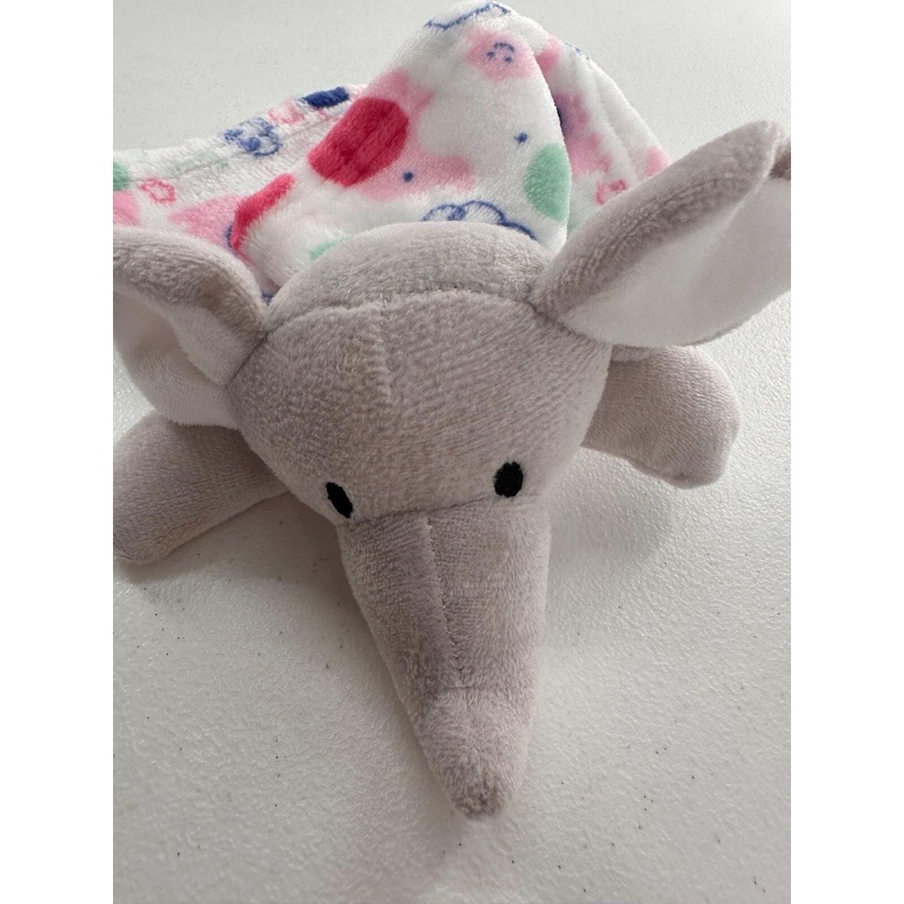 Le Bébé Favorite Elephant Baby Security Blanket Lovey Plush 11" Fleece Nursery - Picture 7 of 8